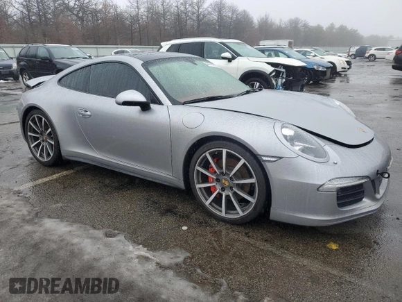 2014 Porsche 911 Carrera S with VIN WP0AB2A90ES120822, listed as a Copart auction lot 44791915 with 43,018 mi miles and Salvage Title. Bid and sale history available at carsss.com. Image 4.