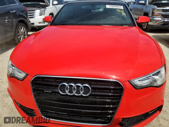 2016 Audi A5 Premium Plus with VIN WAUM2AFH6GN006703, listed as a Copart auction lot 74889044 with 0 mi miles and Non Repairable. Bid and sale history available at carsss.com. Image 5.