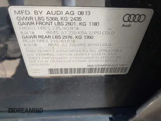 2014 Audi Q5 Premium z VIN WA1CFAFP4EA031687, wystawiony jako IAAI lot #41994771 z przebiegiem 100 846 mil mil oraz . Historia ofert i sprzedaży dostępna na DreamBid. Obrazek 9.