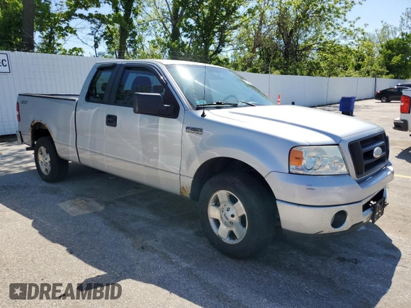 2007 Ford F-150 STX with VIN 1FTRX12W87FB51282, listed as a Copart auction lot 55580365 with 213,923 mi miles and Salvage title. Bid and sale history available at DreamBid. Image 4.
