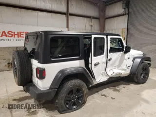 2020 Jeep Wrangler Unlimited Sport Altitude with VIN 1C4HJXDN5LW204180, listed as a Copart auction lot 45308075 with 67,340 mi miles and Salvage title. Bid and sale history available at DreamBid. Image 3.