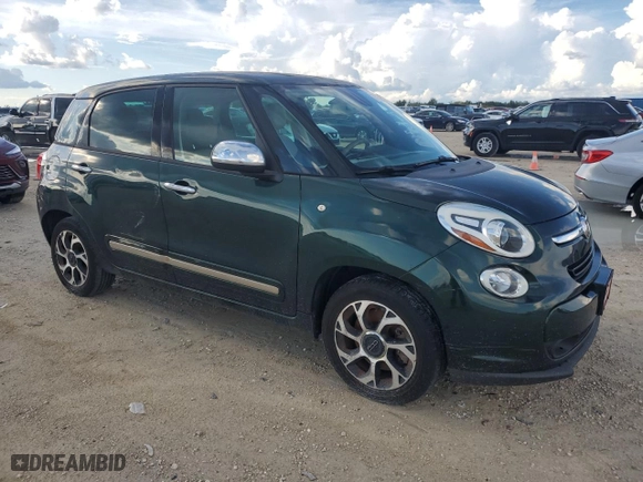 2014 FIAT 500L Lounge with VIN ZFBCFACH3EZ022146, listed as a Copart auction lot 73813284 with 107,830 mi miles and Salvage Title. Bid and sale history available at carsss.com. Image 4.