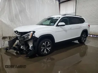 2024 Volkswagen Atlas SE z VIN 1V2LR2CA9RC585416, wystawiony jako Copart lot #45114035 z przebiegiem 9 547 mil mil oraz Szkoda całkowita • Salvage title. Historia ofert i sprzedaży dostępna na DreamBid. Obrazek 1.