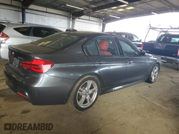 2017 BMW 3 Series 330e iPerformance with VIN WBA8E1C3XHA158851, listed as a Copart auction lot 85889824 with 135,625 mi miles and Salvage Title. Bid and sale history available at carsss.com. Image 3.