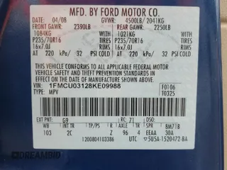 2008 Ford Escape XLT с VIN 1FMCU03128KE09988, выставлен на аукционе Copart как лот 58818075 с пробегом 157 583 миль миль и Списание • Salvage title. История ставок и продаж доступна на DreamBid. Изображение 13.
