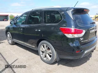 2013 Nissan Pathfinder Platinum with VIN 5N1AR2MN4DC684143, listed as a IAAI auction lot 42628621 with 88,901 mi miles and . Bid and sale history available at DreamBid. Image 3.