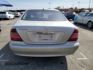 2001 Mercedes-Benz S-Class with VIN WDBNG75J81A211002, listed as a Copart auction lot 51296725 with 148,065 mi miles and Salvage Title. Bid and sale history available at carsss.com. Image 6.
