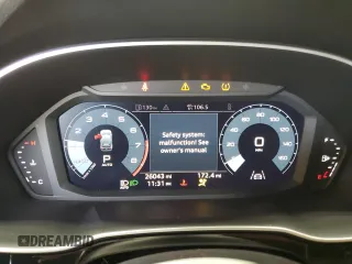 2021 Audi Q3 S line Premium z VIN WA1DECF33M1100304, wystawiony jako Copart lot #58722335 z przebiegiem 26 043 mil mil oraz Szkoda całkowita • Salvage title. Historia ofert i sprzedaży dostępna na DreamBid. Obrazek 9.