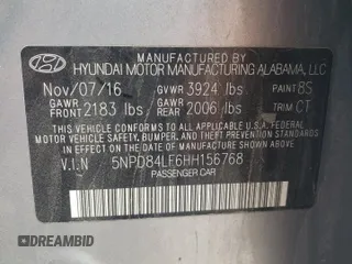2017 Hyundai Elantra SE with VIN 5NPD84LF6HH156768, listed as a Copart auction lot 59484145 with 152,734 mi miles and Salvage title. Bid and sale history available at DreamBid. Image 12.