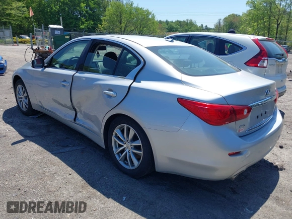 2015 Infiniti Q50 Sport with VIN JN1BV7AR4FM396826, listed as a IAAI auction lot 42197384 with 88,906 mi miles and . Bid and sale history available at DreamBid. Image 3.