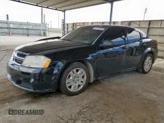 2014 Dodge Avenger SE with VIN 1C3CDZAB1EN187964, listed as a Copart auction lot 62718425 with 168,156 mi miles and Salvage title. Bid and sale history available at DreamBid. Image 1.
