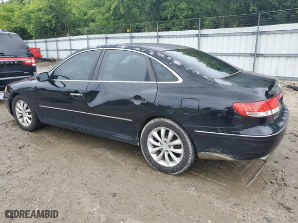 2007 Hyundai Azera SE with VIN KMHFC46F87A154007, listed as a Copart auction lot 63928394 with 166,339 mi miles and Salvage Title. Bid and sale history available at carsss.com. Image 2.