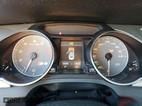 2012 Audi S5 Premium Plus z VIN WAUCGAFH6CN001248, wystawiony jako Copart lot #43282385 z przebiegiem 108 998 mil mil oraz Szkoda całkowita • Salvage title. Historia ofert i sprzedaży dostępna na DreamBid. Obrazek 9.