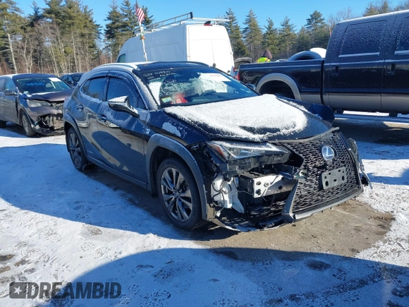 2021 Lexus UX with VIN JTHR9JBH8M2037134, listed as a IAAI auction lot 41352890 with 56,198 mi miles. Bid and sale history available at carsss.com. Image 1.