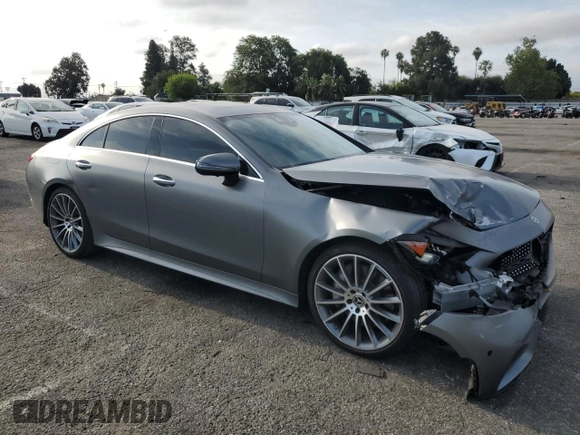 2019 Mercedes-Benz CLS with VIN WDD2J5JB9KA032709, listed as a Copart auction lot 52384574 with 43,497 mi miles and Salvage Title. Bid and sale history available at carsss.com. Image 4.