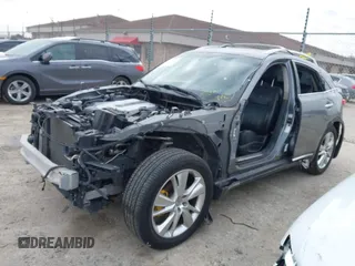 2012 Infiniti FX35 with VIN JN8AS1MW1CM152650, listed as a IAAI auction lot 41277543 with 1 mi miles. Bid and sale history available at carsss.com. Image 2.
