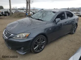 2011 Lexus IS 350 with VIN JTHBE5C22B5025247, listed as a Copart auction lot 43453355 with 228,348 mi miles and Salvage Title. Bid and sale history available at carsss.com. Image 1.