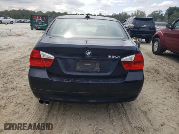 2006 BMW 3 Series 330i with VIN WBAVB33536KS34085, listed as a Copart auction lot 71541384 with 212,508 mi miles and Salvage Title. Bid and sale history available at DreamBid. Image 6.