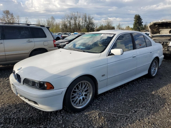 2002 BMW 5 Series 525iA with VIN WBADT43412GY44358, listed as a Copart auction lot 50822295 with 0 mi miles and Salvage Title. Bid and sale history available at carsss.com. Image 1.