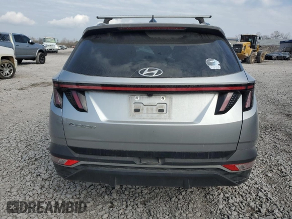 2023 Hyundai Tucson SEL with VIN 5NMJB3AE5PH218424, listed as a Copart auction lot 43697095 with 56,150 mi miles and Salvage Title. Bid and sale history available at carsss.com. Image 6.