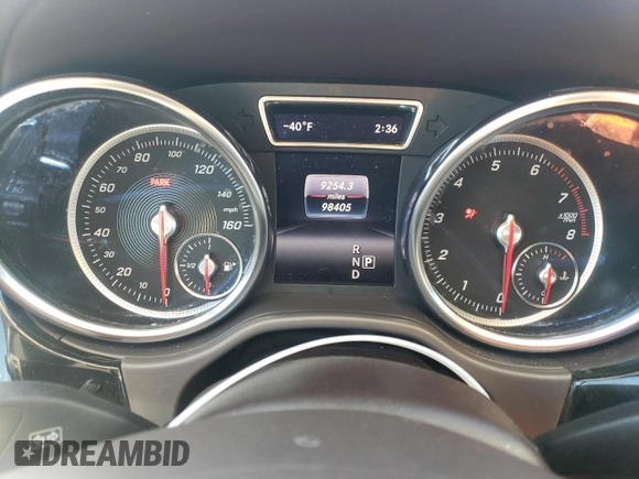 2018 Mercedes-Benz GLS 550 with VIN 4JGDF7DEXJB143439, listed as a Copart auction lot 43530955 with 98,405 mi miles and Salvage title. Bid and sale history available at DreamBid. Image 9.