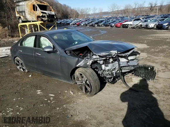 2024 Mercedes-Benz C 300 with VIN W1KAF4HB3RR230548, listed as a Copart auction lot 46649255 with Not Provided miles and Salvage Title. Bid and sale history available at DreamBid. Image 14.