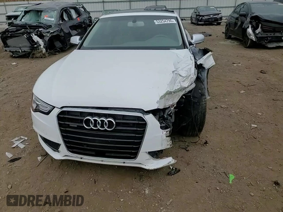 2013 Audi A5 Premium with VIN WAUCFAFR2DA018360, listed as a Copart auction lot 53254795 with Not provided miles and Salvage title. Bid and sale history available at DreamBid. Image 11.