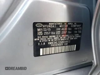 2016 Hyundai Sonata Hybrid Limited with VIN KMHE34L12GA014412, listed as a Copart auction lot 55844013 with 30,157 mi miles. Bid and sale history available at carsss.com. Image 12.