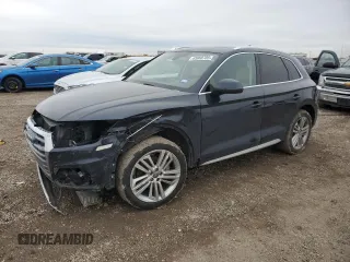 2018 Audi Q5 Premium Plus with VIN WA1BNAFY9J2216877, listed as a Copart auction lot 45960705 with 92,753 mi miles and Salvage Title. Bid and sale history available at carsss.com. Image 1.