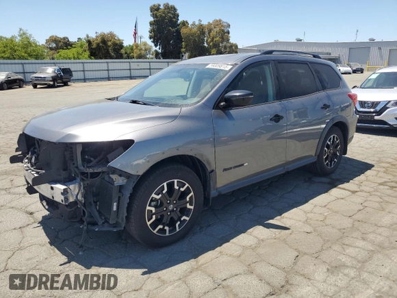 2020 Nissan Pathfinder SV with VIN 5N1DR2BN9LC583968, listed as a Copart auction lot 59009815 with 95,255 mi miles and Salvage title. Bid and sale history available at DreamBid. Image 1.