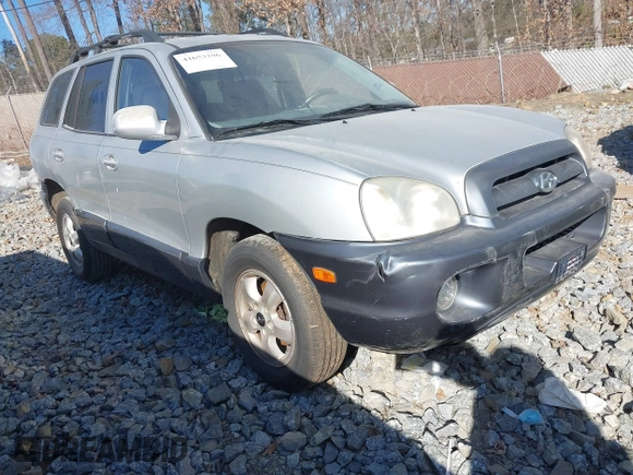 2005 Hyundai Santa Fe GLS with VIN KM8SC13D15U989331, listed as a IAAI auction lot 41653296 with 1 mi miles. Bid and sale history available at carsss.com. Image 1.