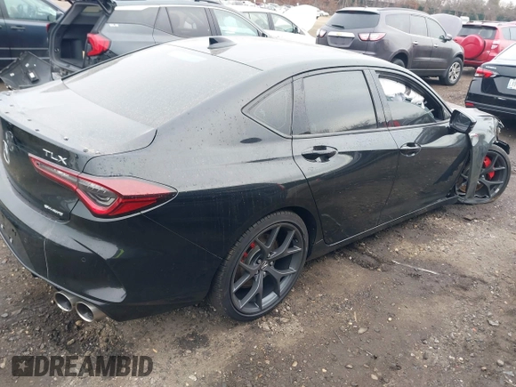 2023 Acura TLX Type S with VIN 19UUB7F97PA004000, listed as a IAAI auction lot 41313294 with 12,000 mi miles and . Bid and sale history available at DreamBid. Image 4.