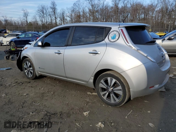 2015 Nissan LEAF SV with VIN 1N4AZ0CP2FC317732, listed as a Copart auction lot 39005553 with 116,896 mi miles. Bid and sale history available at carsss.com. Image 2.