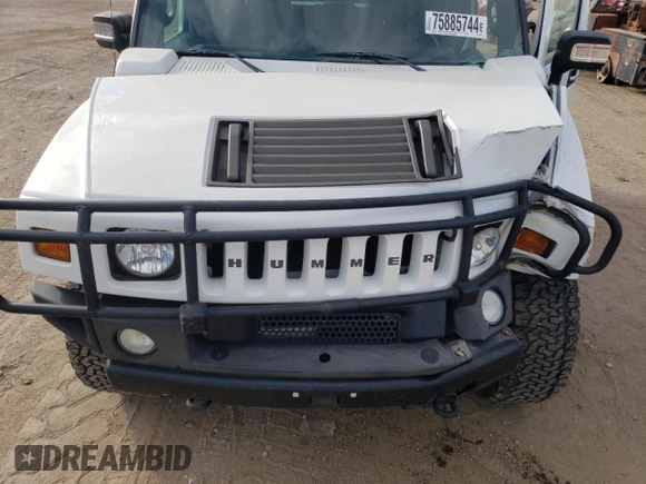 2005 Hummer H2 SUV with VIN 5GRGN23U45H125469, listed as a Copart auction lot 75885744 with 0 mi miles and Salvage Title. Bid and sale history available at carsss.com. Image 12.