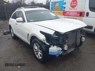 2013 Infiniti FX with VIN JN8CS1MW9DM173949, listed as a IAAI auction lot 41797752 with 107,470 mi miles. Bid and sale history available at carsss.com. Image 1.