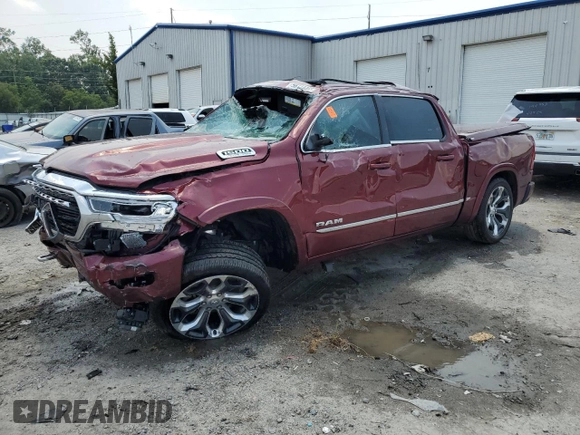 2024 Ram 1500 Limited with VIN 1C6SRFHT8RN153748, listed as a Copart auction lot 58774465 with Not provided miles and Non repairable. Bid and sale history available at DreamBid. Image 1.