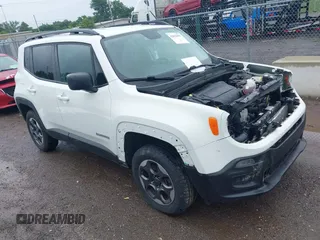 2017 Jeep Renegade Sport with VIN ZACCJBAB0HPG65461, listed as a IAAI auction lot 42622815 with 111,216 mi miles and . Bid and sale history available at DreamBid. Image 1.