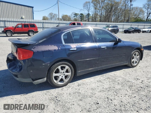2004 Infiniti G35 w/Leather with VIN JNKCV51F64M710399, listed as a Copart auction lot 50804035 with 186,738 mi miles and Salvage Title. Bid and sale history available at DreamBid. Image 3.