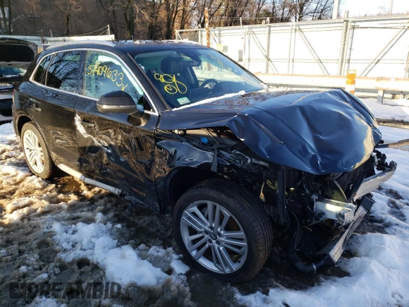 2018 Audi Q5 Premium Plus with VIN WA1BNAFY6J2238724, listed as a Copart auction lot 37409633 with 48,438 mi miles and . Bid and sale history available at DreamBid. Image 4.