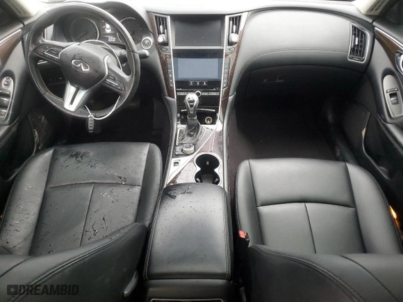 2019 Infiniti Q50 3.0t LUXE with VIN JN1EV7APXKM519132, listed as a Copart auction lot 48030015 with 99,302 mi miles and Salvage Title. Bid and sale history available at carsss.com. Image 9.
