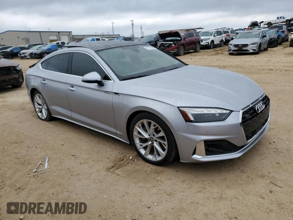 2020 Audi A5 Sportback Premium Plus with VIN WAUCNCF52LA018224, listed as a Copart auction lot 37165944 with 29,722 mi miles. Bid and sale history available at carsss.com. Image 4.