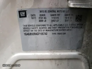 2012 Buick LaCrosse Convenience with VIN 1G4GB5ER4CF195742, listed as a Copart auction lot 85290184 with 111,438 mi miles and Salvage Title. Bid and sale history available at carsss.com. Image 13.