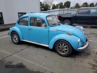1973 Volkswagen Beetle with VIN 1332519606, listed as a Copart auction lot 50725285 with 45,149 mi miles and Salvage Title. Bid and sale history available at DreamBid. Image 4.