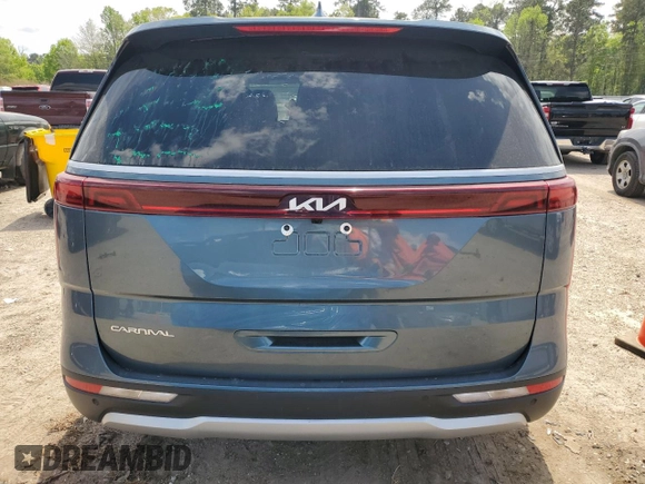 2024 Kia Carnival EX with VIN KNDNC5H3XR6404619, listed as a Copart auction lot 50740555 with 23,374 mi miles and Salvage Title. Bid and sale history available at carsss.com. Image 6.