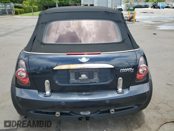 2007 MINI Convertible S with VIN WMWRH33597TJ43818, listed as a Copart auction lot 64623075 with 104,889 mi miles and Clean title. Bid and sale history available at DreamBid. Image 6.