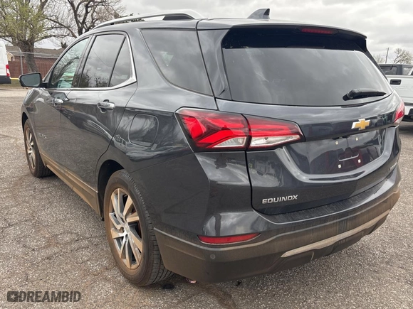 2022 Chevrolet Equinox Premier with VIN 2GNAXNEV2N6155916, listed as a Copart auction lot 50075235 with 170,499 mi miles and Clean Title. Bid and sale history available at carsss.com. Image 3.