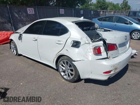 2013 Lexus IS 250 with VIN JTHCF5C26D5063634, listed as a IAAI auction lot 42781335 with Not provided miles and . Bid and sale history available at DreamBid. Image 3.