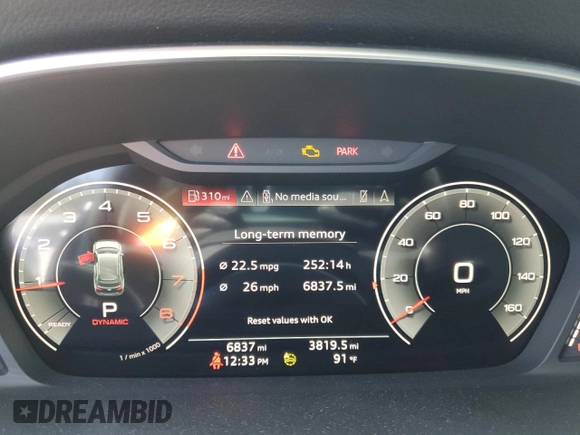2022 Audi Q3 S line Premium Plus with VIN WA1EECF31N1096176, listed as a Copart auction lot 62105002 with 6,837 mi miles. Bid and sale history available at carsss.com. Image 8.
