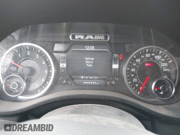 2019 Ram 1500 Big Horn/Lone Star with VIN 1C6RRFFG0KN733263, listed as a IAAI auction lot 41077579 with 85,259 mi miles. Bid and sale history available at carsss.com. Image 7.