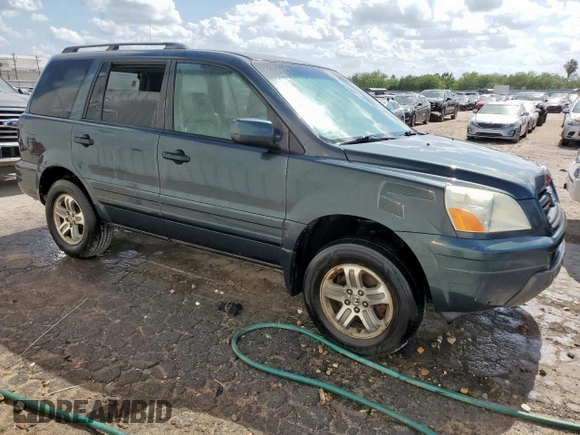 2003 Honda Pilot EX z VIN 2HKYF18583H593038, wystawiony jako Copart lot #59750725 z przebiegiem 249 921 mil mil oraz Czysty tytuł • Clean title. Historia ofert i sprzedaży dostępna na DreamBid. Obrazek 4.